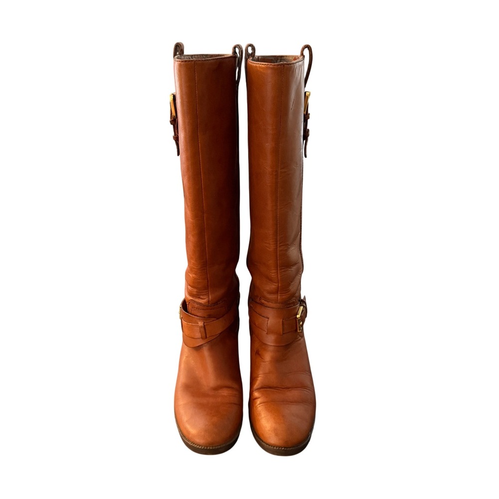 Lauren Ralph Lauren Riding Boots Womens 6.5B Brown Leather Charleen Equestrian - Picture 9 of 15